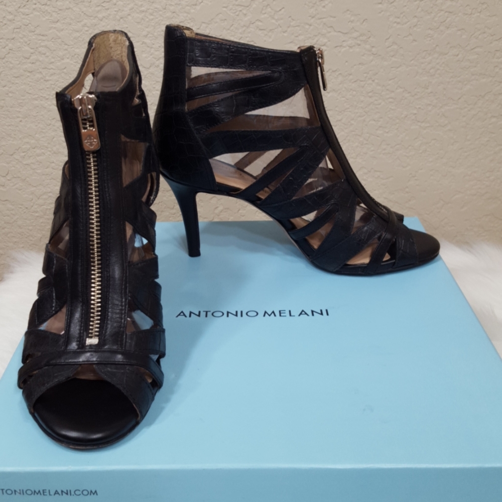 Antonio Melani "Havene" High Heels Blk Shoes Sz 7